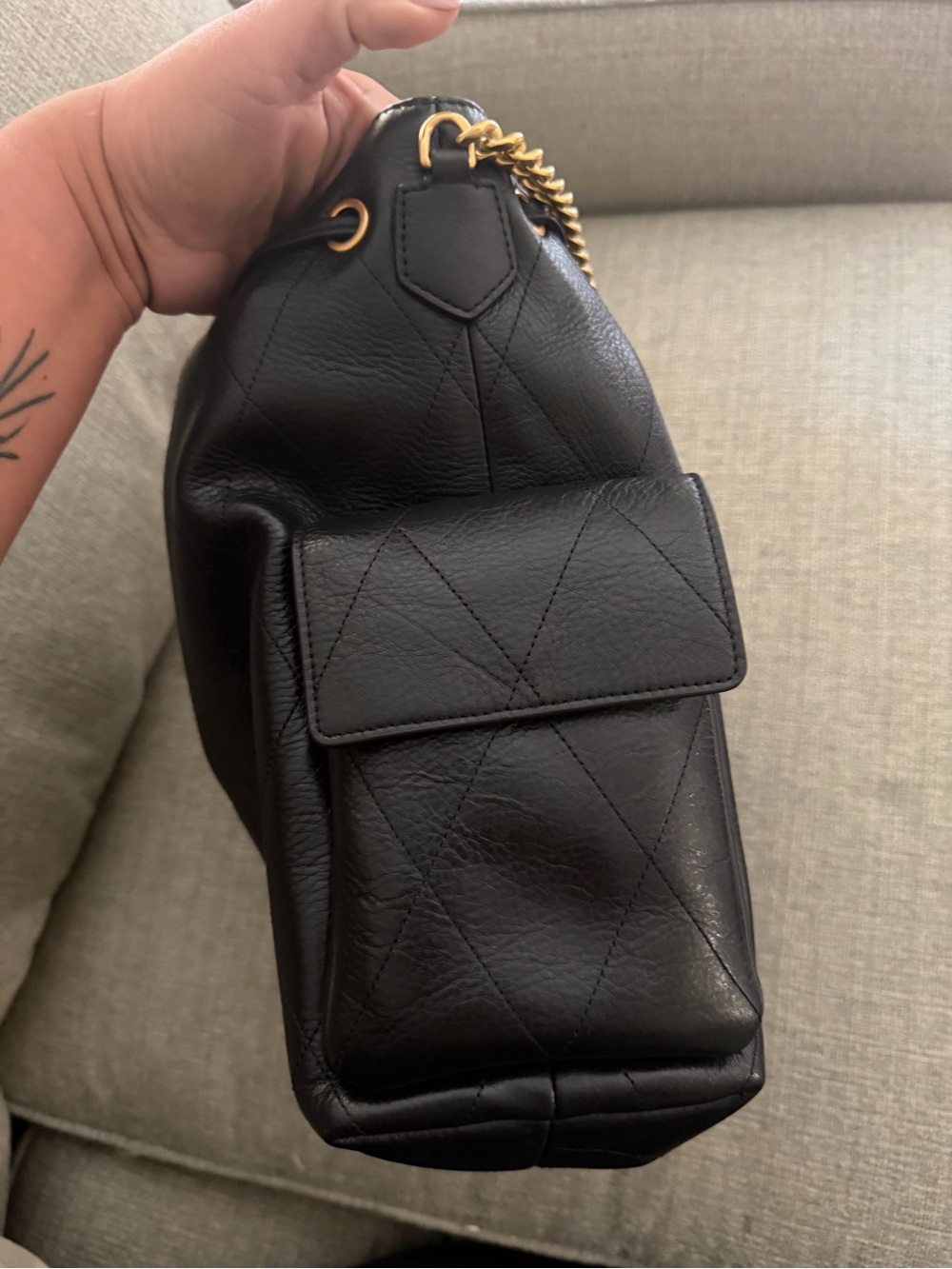 Tory Burch Large Charlie Drawstring Bag - Picture 4 of 8